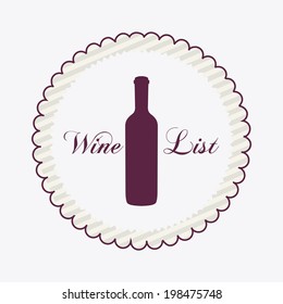 Wine design over white background, vector illustration