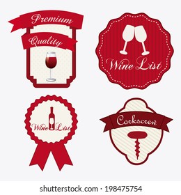 Wine design over white background, vector illustration
