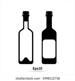 diseño del vino sobre la ilustración del vector de fondo blanco