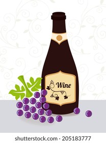 Wine design over white background, vector illustration