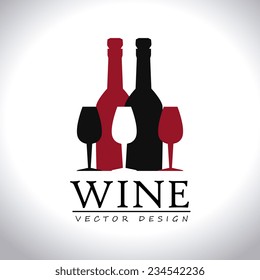 Wine design over white background, vector illustration