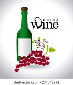 Wine design over white background, vector illustration