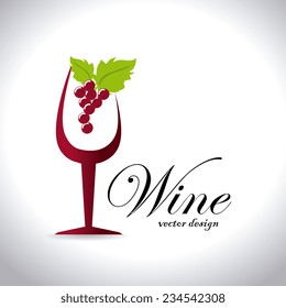 Wine design over white background, vector illustration