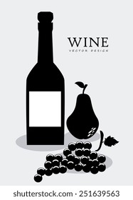 Wine design over white background, vector illustration.
