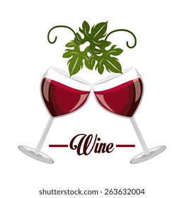 Wine design over white background, vector illustration.