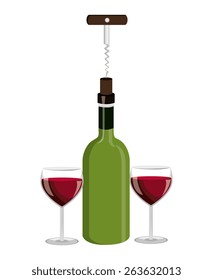 Wine design over white background, vector illustration.