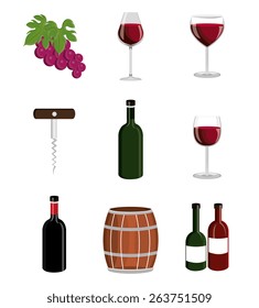 Wine design over white background, vector illustration.