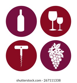Wine design over white background, vector illustration.