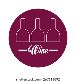 Wine design over white background, vector illustration.
