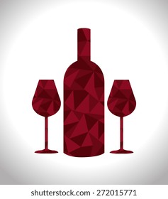 Wine design over white background, vector illustration.