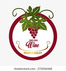 Wine design over white background, vector illustration.