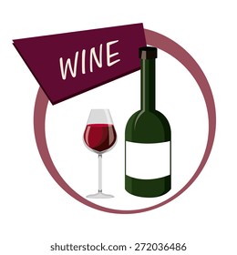 Wine design over white background, vector illustration.