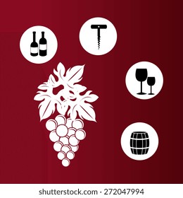 Wine design over white background, vector illustration. Wine design over white background, vector illustration.