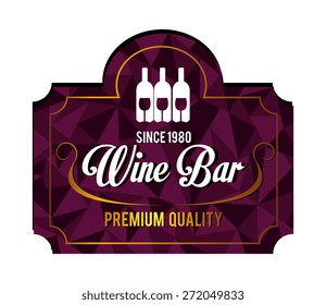 Wine design over white background, vector illustration.