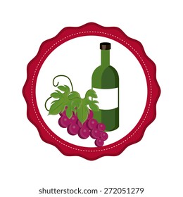 Wine design over white background, vector illustration.