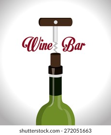 Wine design over white background, vector illustration.