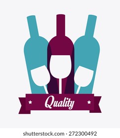 Wine design over white background, vector illustration.