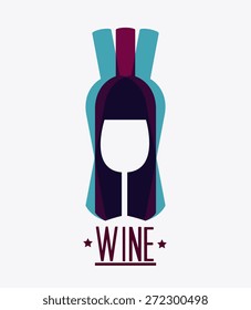 Wine design over white background, vector illustration.