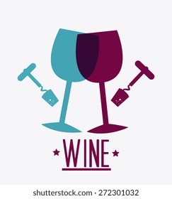 Wine design over white background, vector illustration.