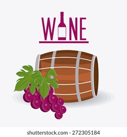 Wine design over white background, vector illustration.