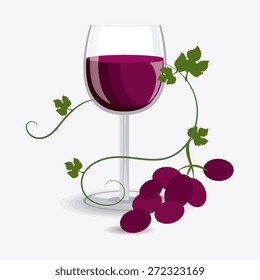 Wine design over white background, vector illustration.