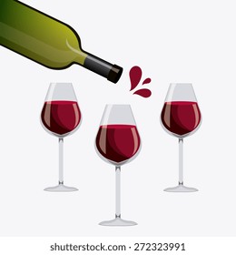 Wine design over white background, vector illustration.