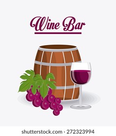 Wine design over white background, vector illustration.