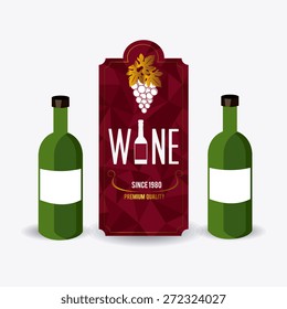 Wine design over white background, vector illustration.