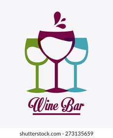 Wine design over white background, vector illustration.