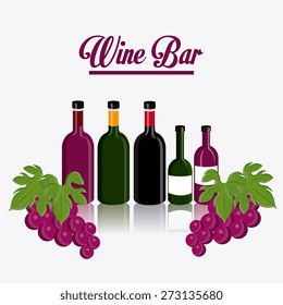 Wine design over white background, vector illustration.