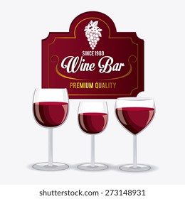 Wine design over white background, vector illustration.