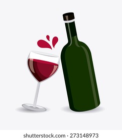 Wine design over white background, vector illustration.
