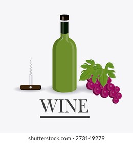 Wine design over white background, vector illustration.