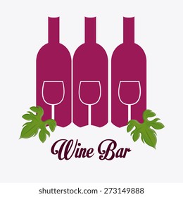 Wine design over white background, vector illustration.