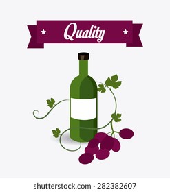 Wine design over white background, vector illustration.