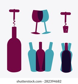 Wine design over white background, vector illustration.
