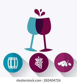 Wine design over white background, vector illustration.