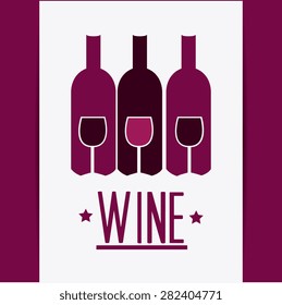 Wine design over white background, vector illustration.
