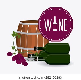 Wine design over white background, vector illustration.