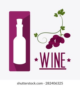 Wine design over white background, vector illustration.