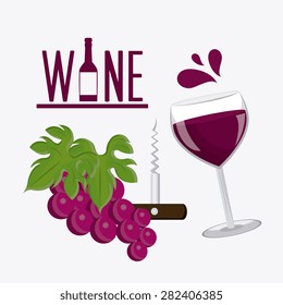 Wine design over white background, vector illustration.