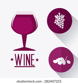 Wine design over white background, vector illustration.