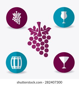 Wine design over white background, vector illustration.