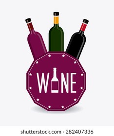 Wine design over white background, vector illustration.