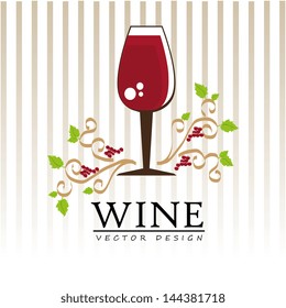wine design over white lines background vector illustration