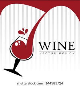 wine design over white lines background vector illustration