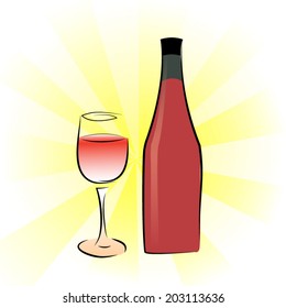 wine design over yellow background vector illustration.