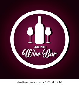 Wine design purple white background, vector illustration.