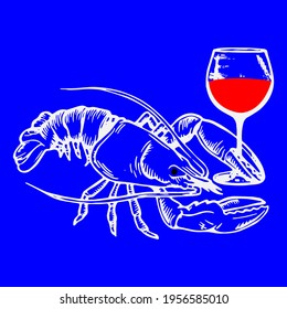 Wine Design. This illustration can be used as a print on T-shirts, cups, bags, Phone Case etc.