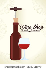 Wine digital design, vector illustration eps 10.